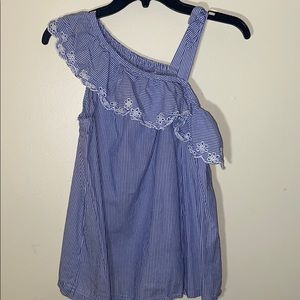 Blue and white shirt